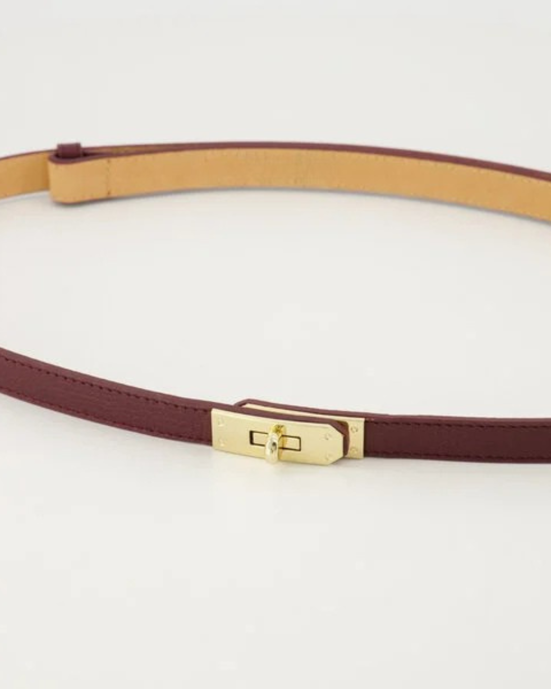Verstelbare riem Bordeaux - Echt Leer