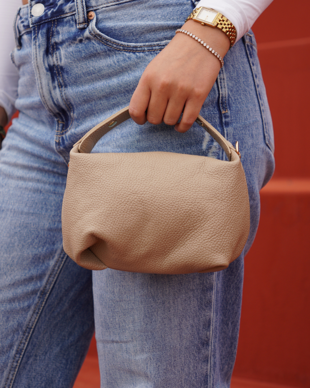 Noa Handtas – Beige - Echt leer
