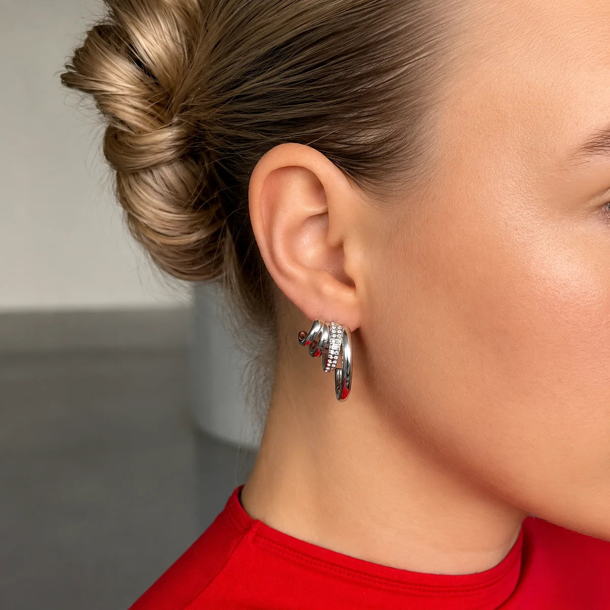 Fear strass oorbellen