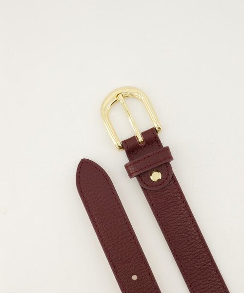 Bordeaux leren riem