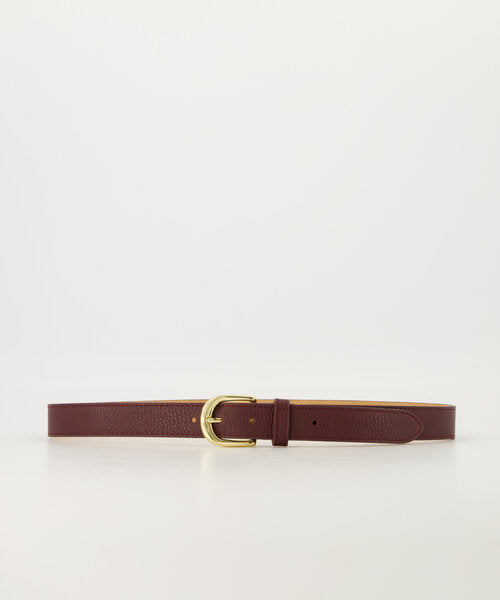 Bordeaux leren riem