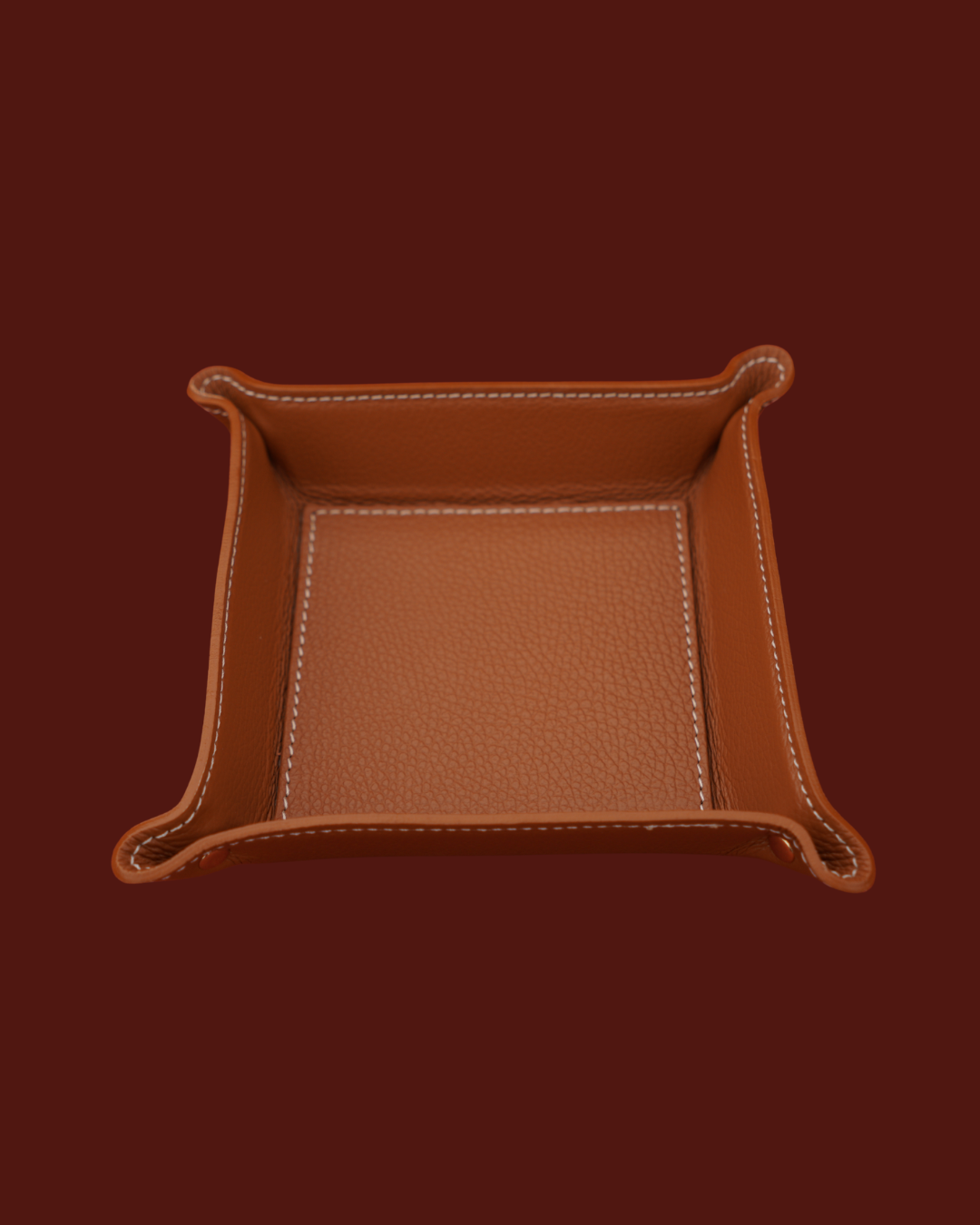 Leren Opberg Bakje - 12 x 12cm