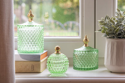 Decoratief Glazen Potje met Deksel
