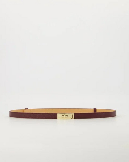 Verstelbare riem Bordeaux - Echt Leer