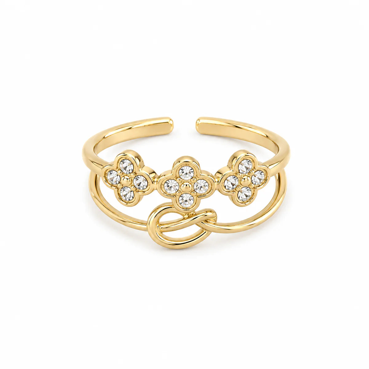 Infinity clover ring