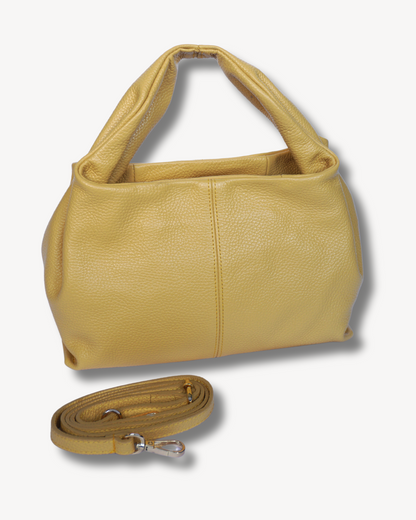 Polly Tas Butter Yellow – Echt Leer – Crossbody