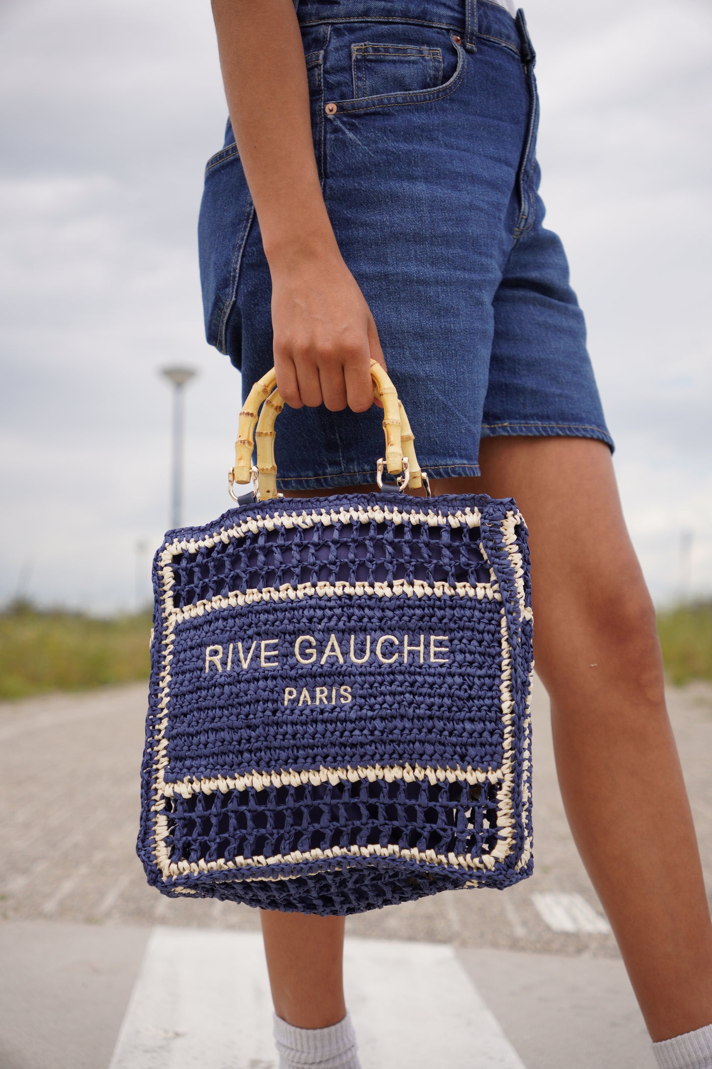 Gevlochten Tas Rive Gauche Blauw