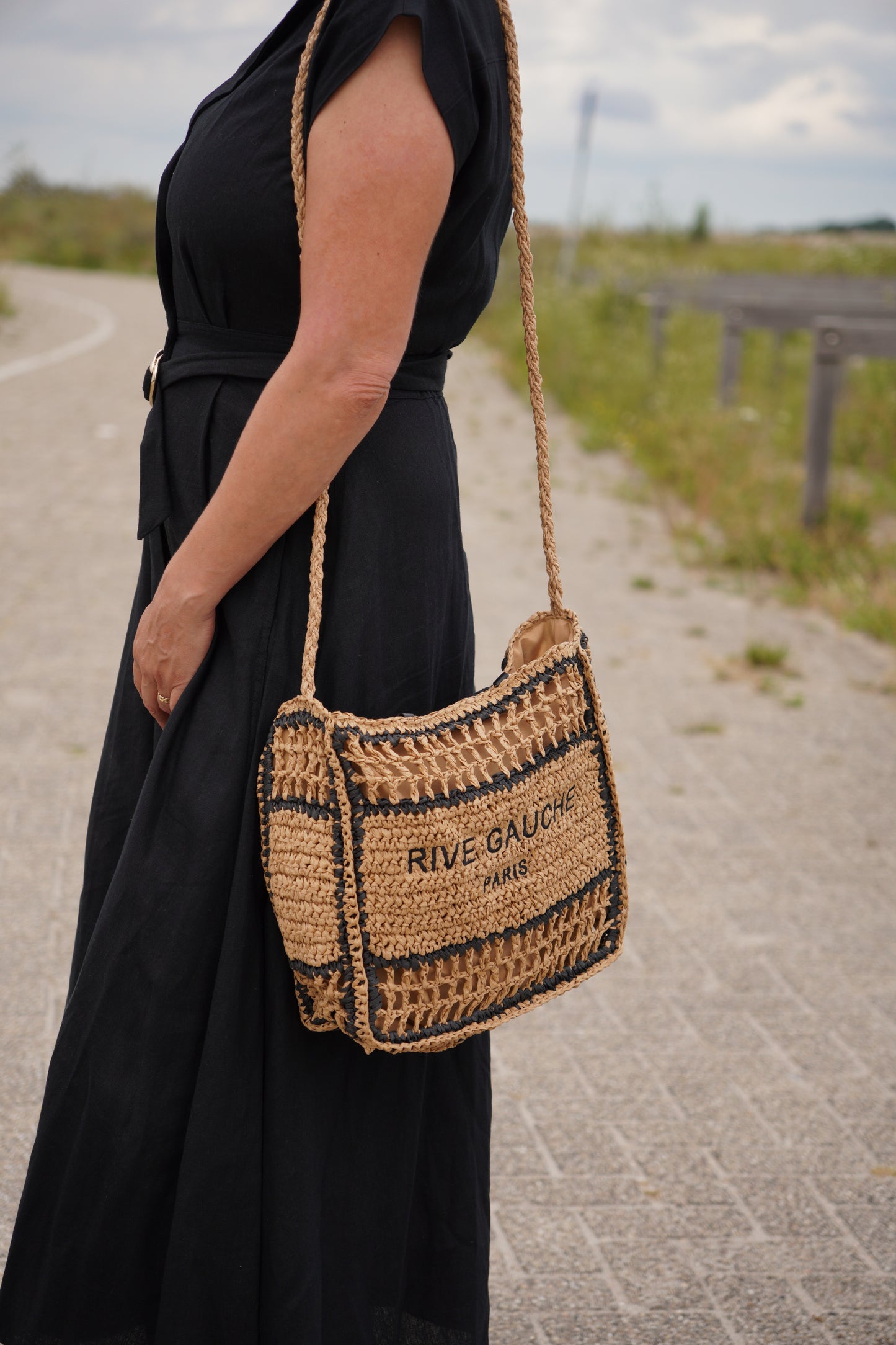 Gevlochten Tas Rive Gauche Naturel