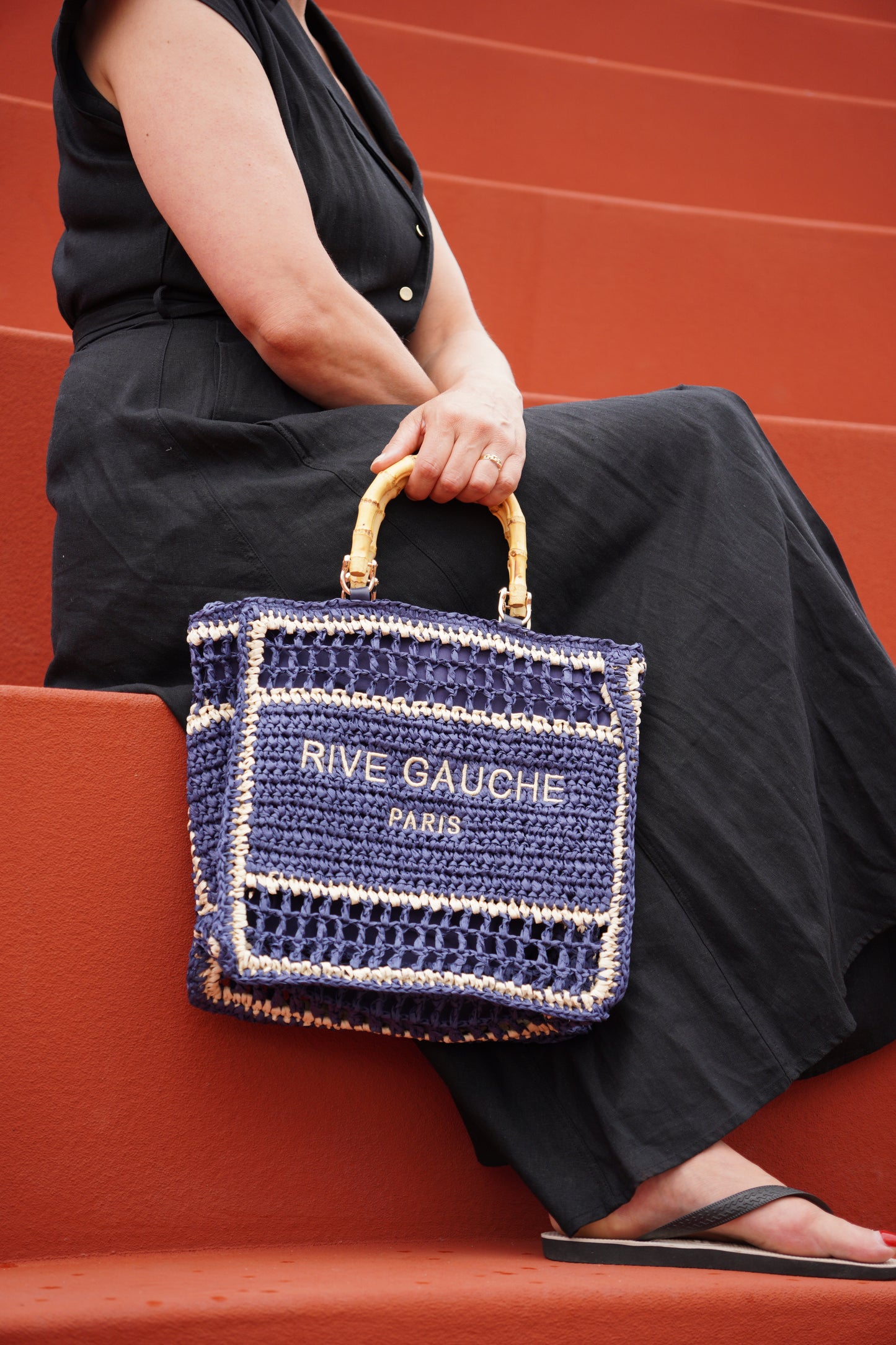 Gevlochten Tas Rive Gauche Blauw