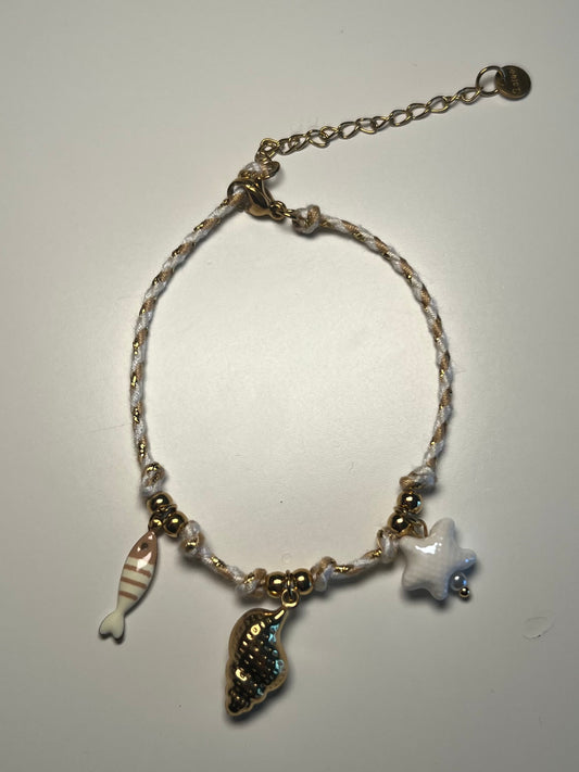 Armband/Enkelbandje Schelp