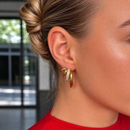 Fear strass oorbellen
