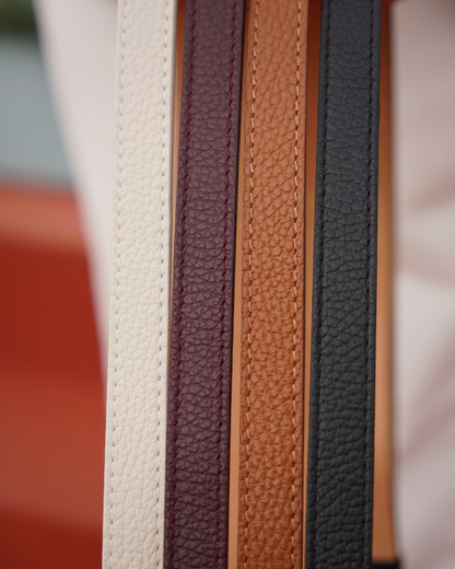 Verstelbare riem Cognac - Echt Leer