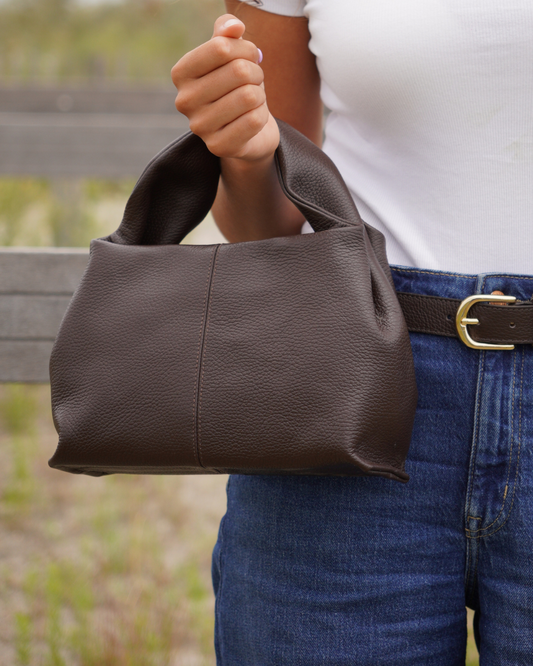 Polly Tas Donkerbruin – Echt Leer – Crossbody