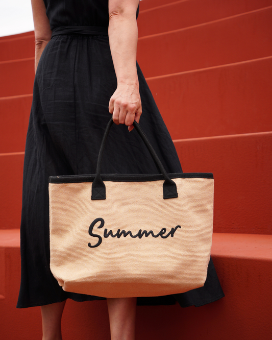 Zwarte Summer Strandtas – Ruim