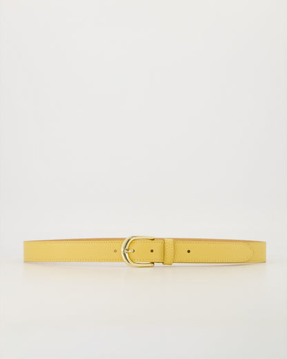 Butter Yellow leren riem