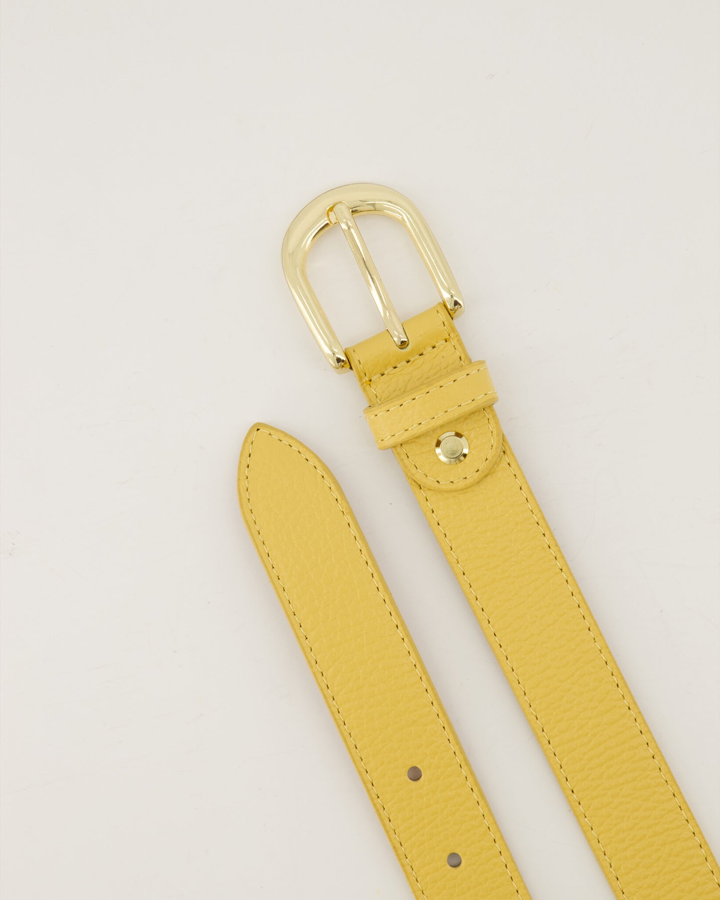 Butter Yellow leren riem