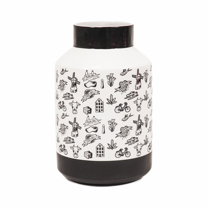 Zwarte Keramische Design Vaas Groot