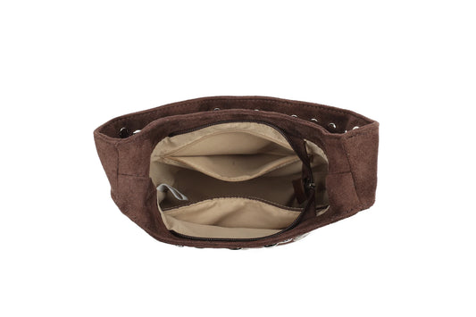 Aida Studded Suede Bag