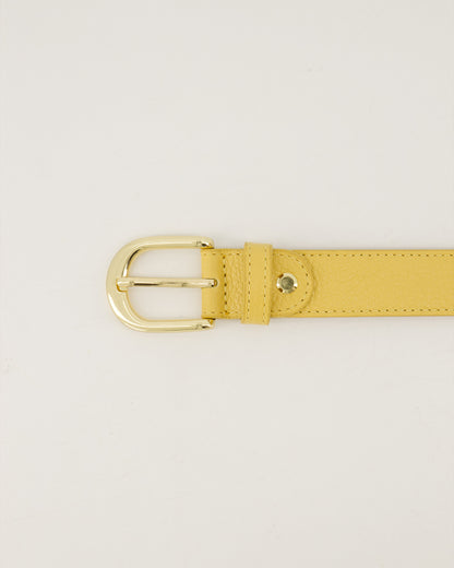 Butter Yellow leren riem