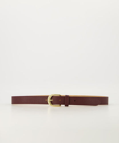 Bordeaux leren riem